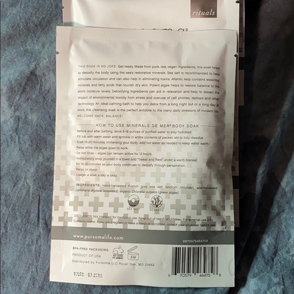 ❌SOLD❌Bundle of 3 - Pursoma Minerals De Mer Soaks - Picture 3 of 8